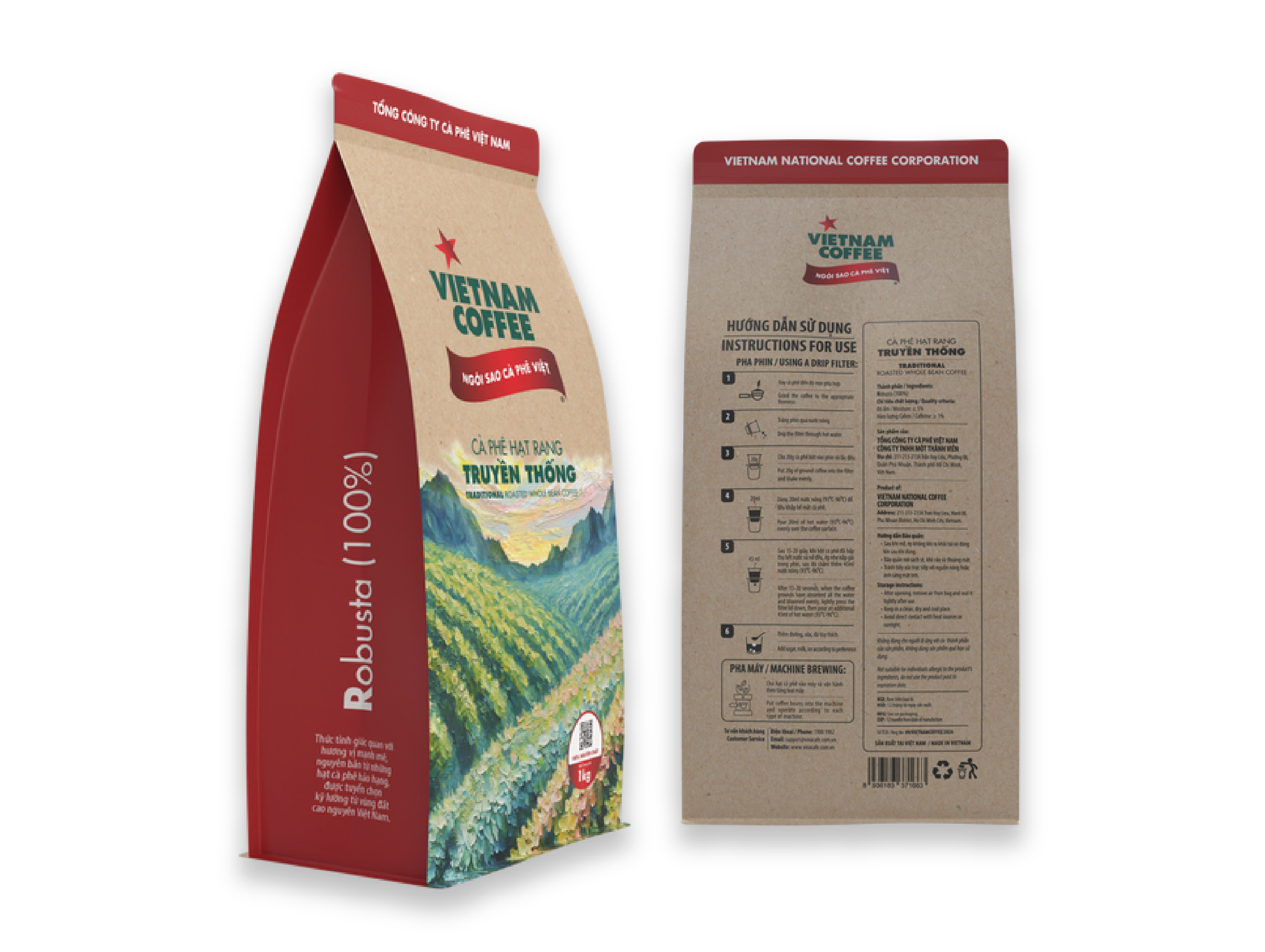 CÀ PHÊ HẠT RANG TRUYỀN THỐNG (1kg/túi)